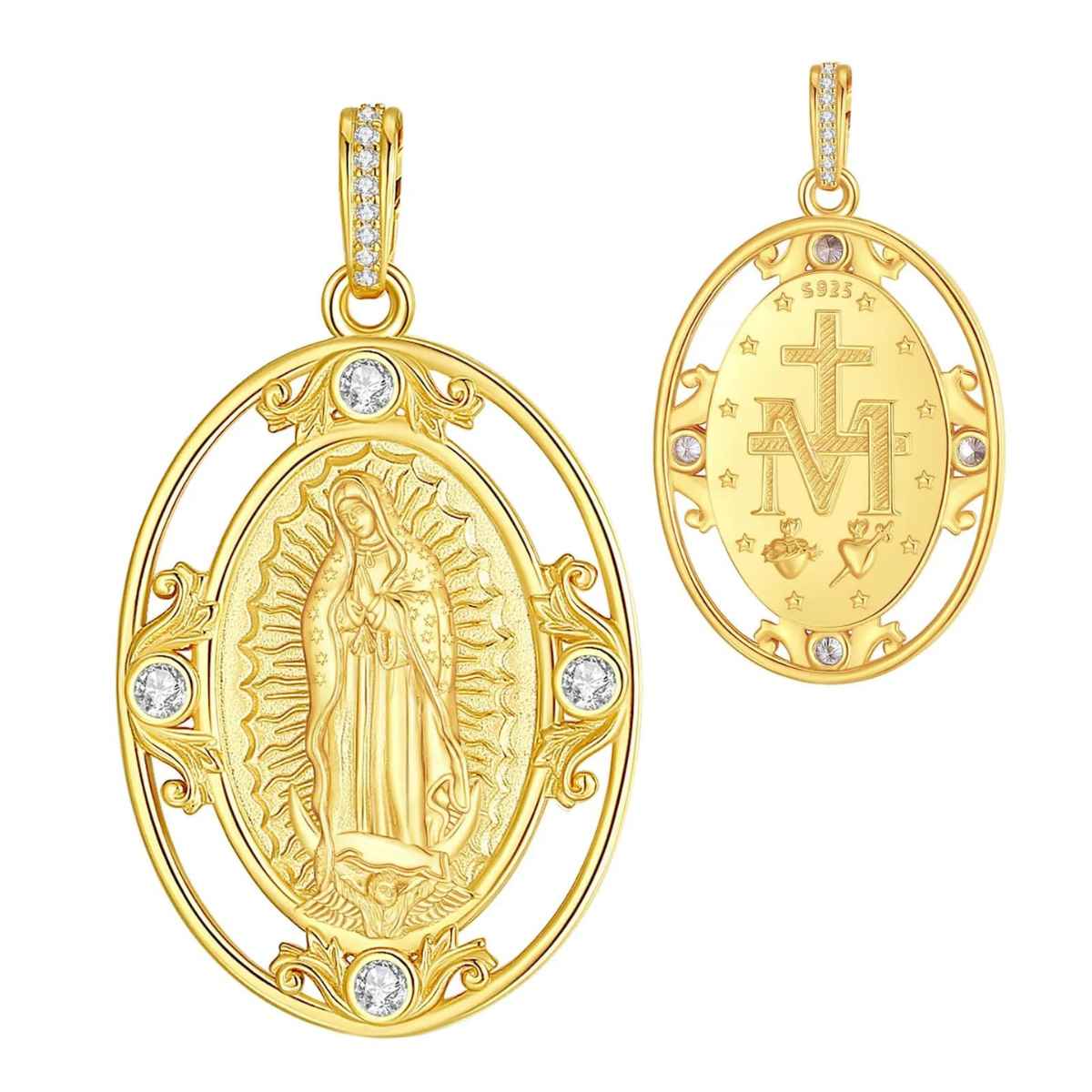 Virgin outlet Mary Guadalupe Rope Necklace 925