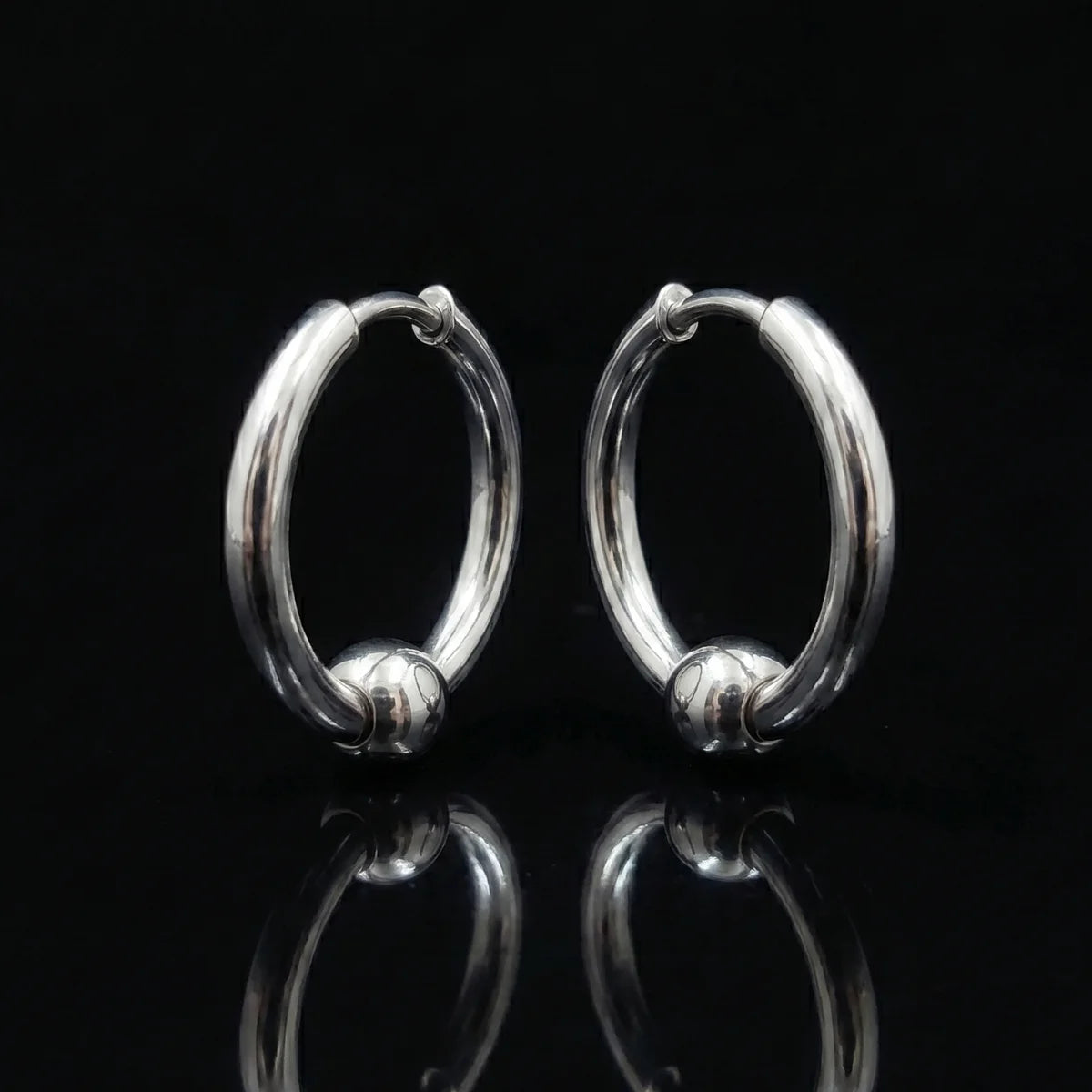 Unisex Ball Closure Hoop Earrings | Xenos Jewelry