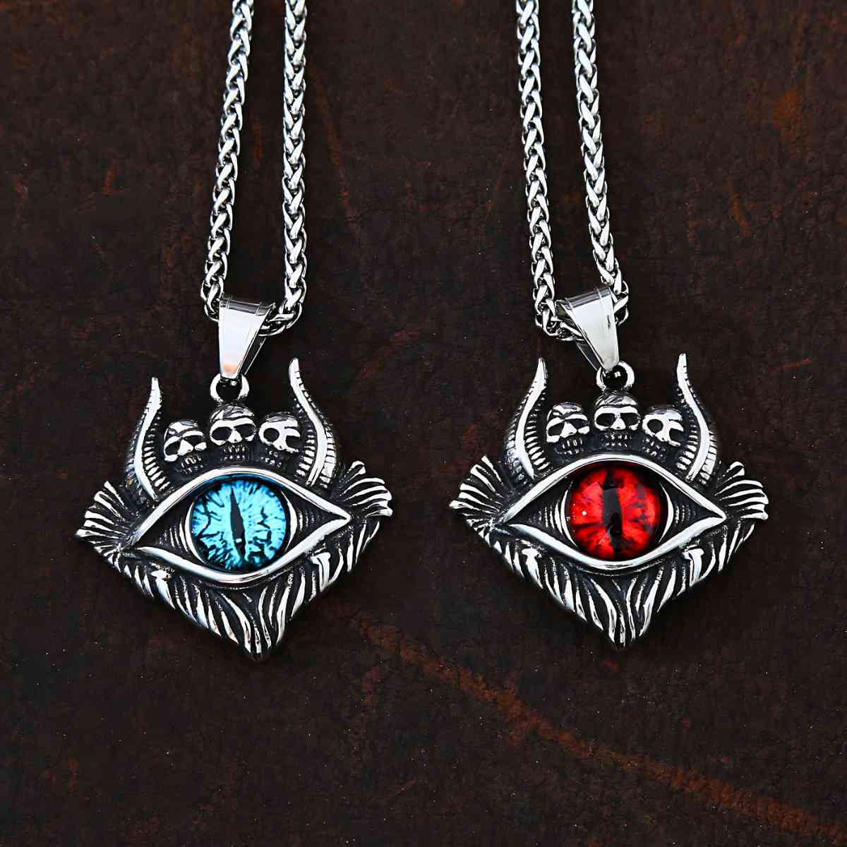 Evil Eye Skull Pendant