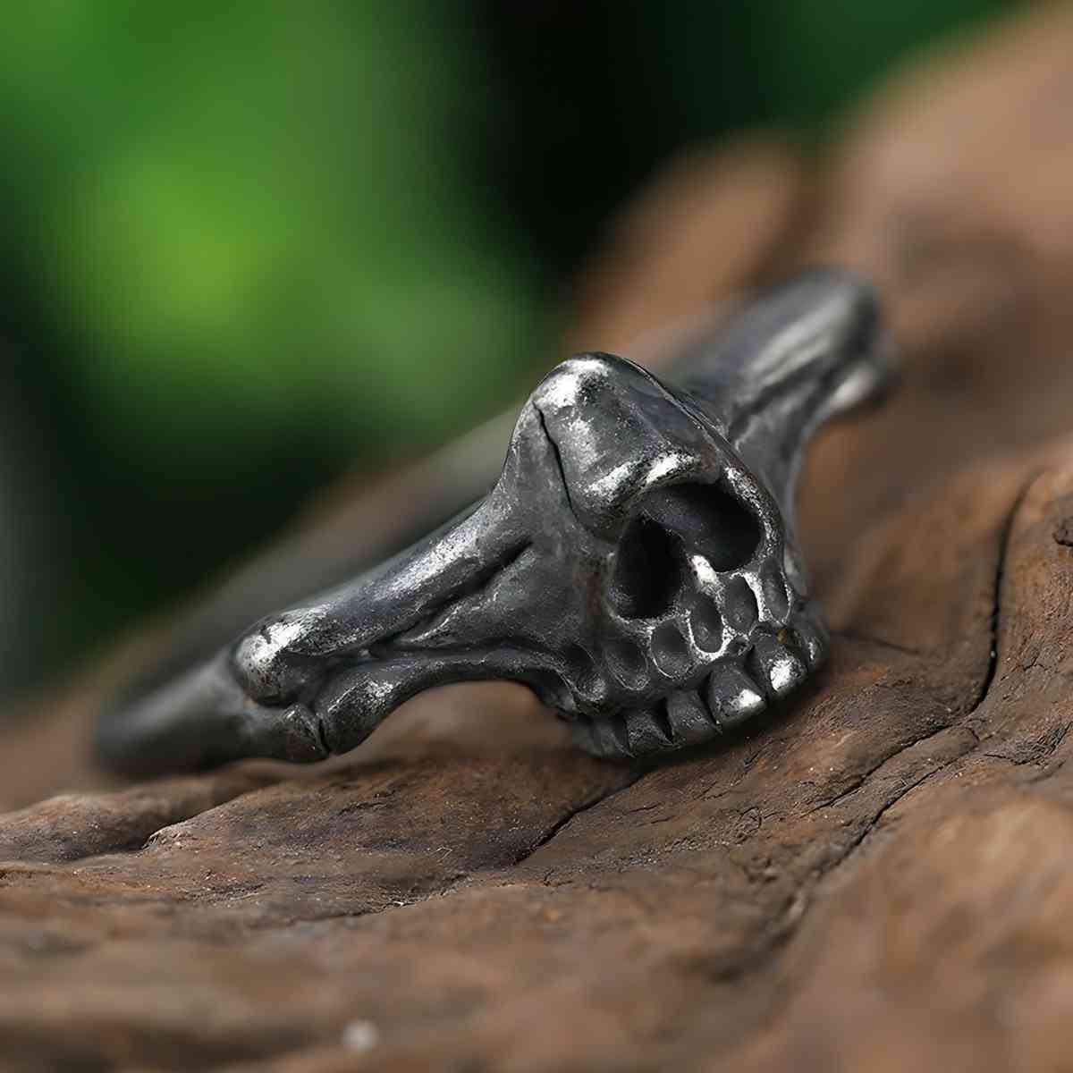Half Skull Ring Xenos Jewelry