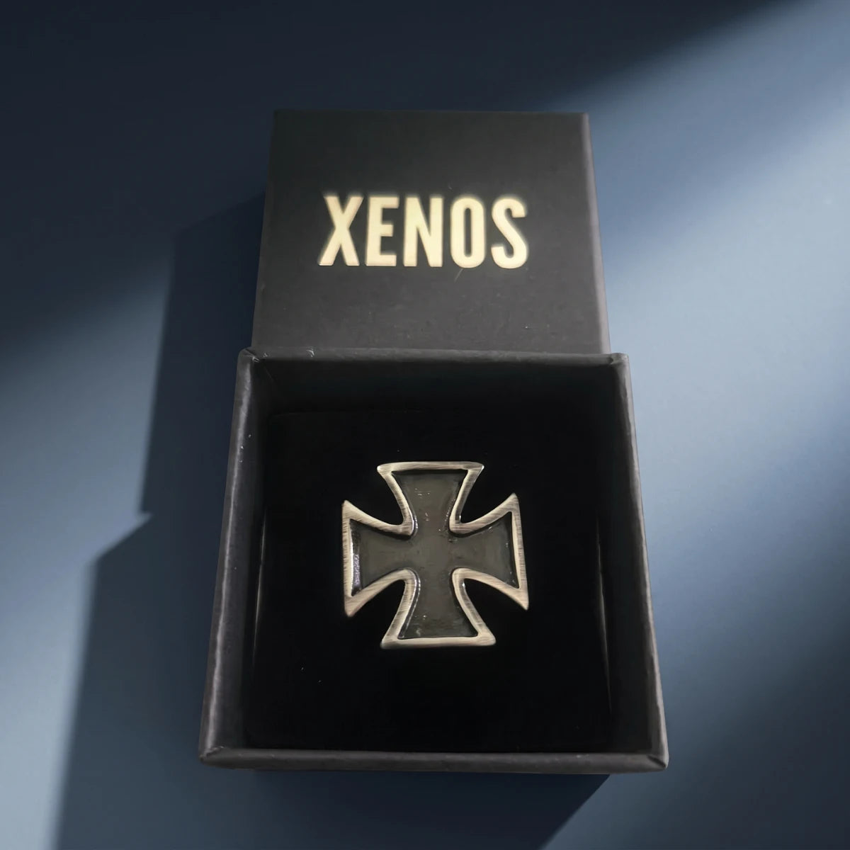Iron Cross Ring Inside a Xenos Jewelry Box