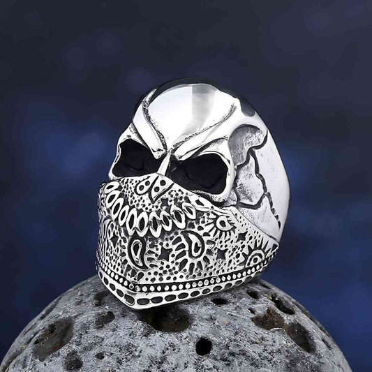 Mask Skull Ring Xenos Jewelry