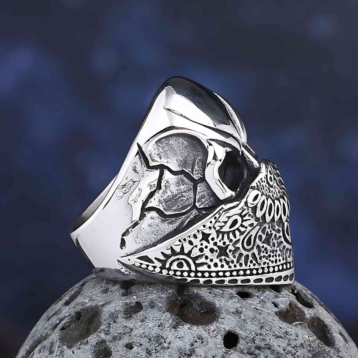 Mask Skull Ring Xenos Jewelry