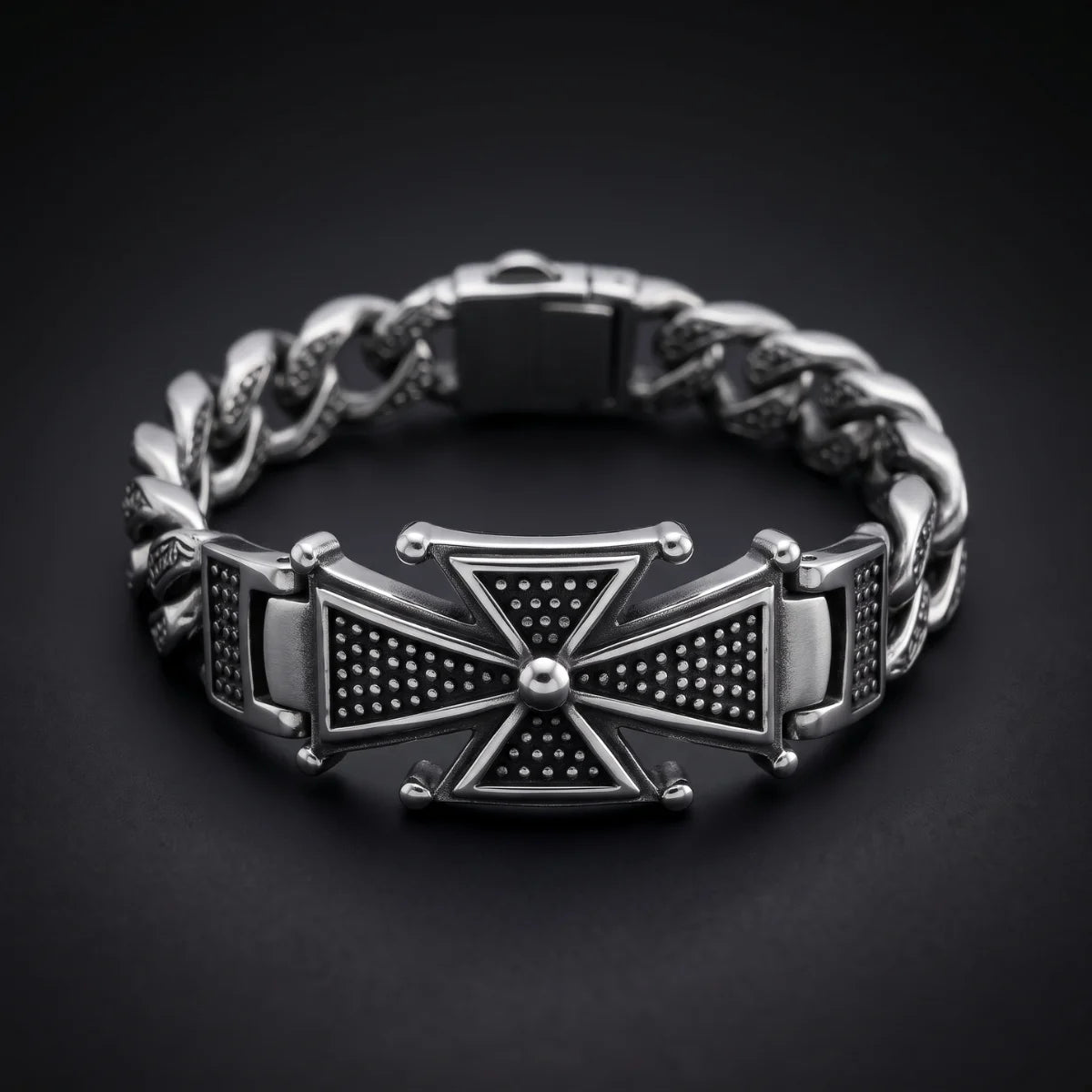 Men's Cross Bracelet | Stainless Steel Chain Jewelry