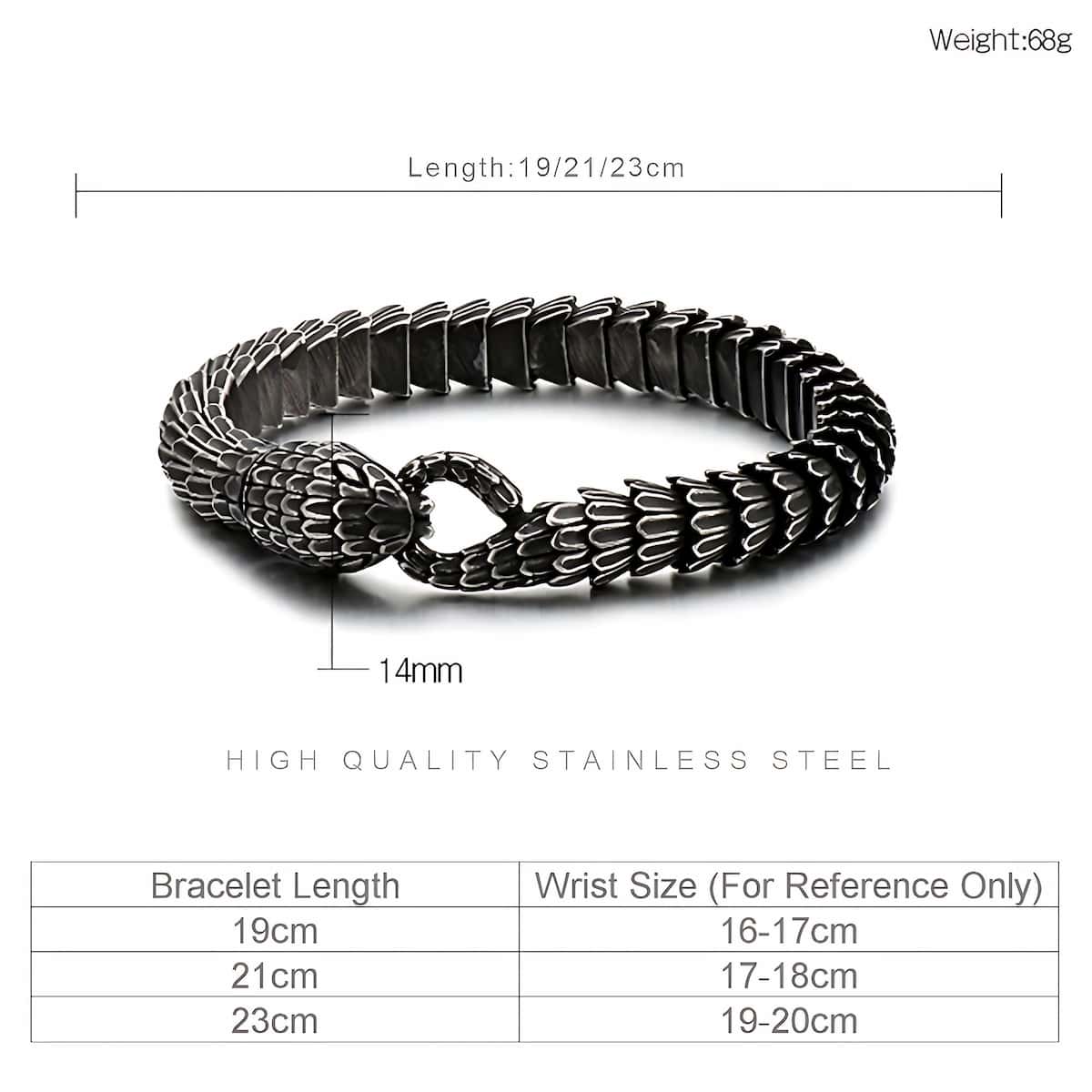 Mens Snake Chain Bracelet Xenos Jewelry