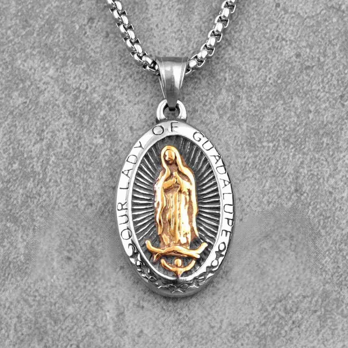 Oval Our Lady of Guadalupe Medal Xenos Jewelry - Main Image