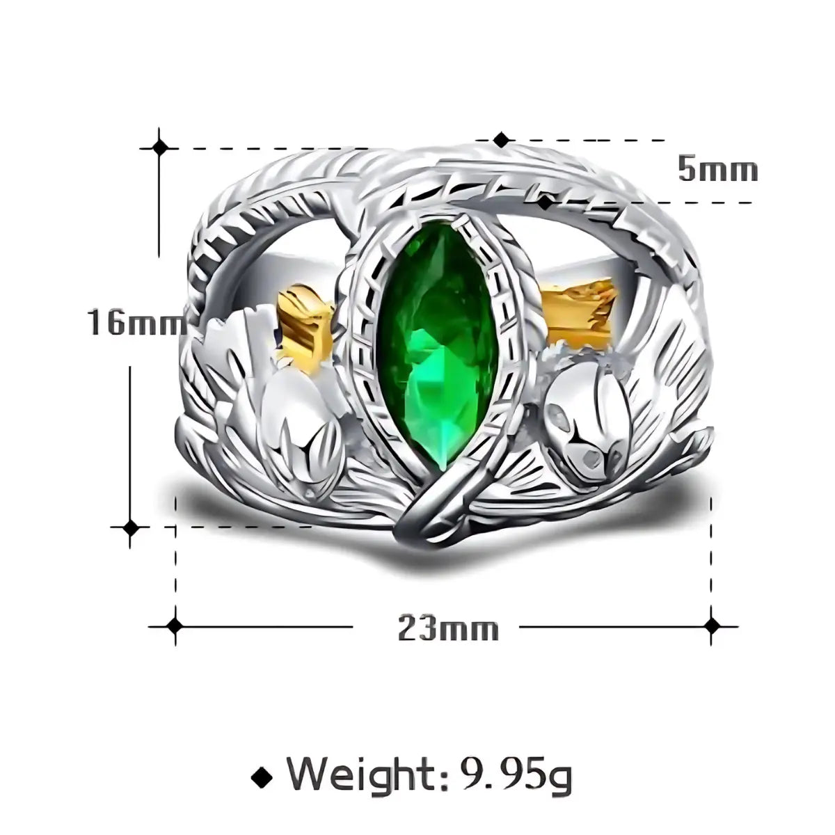 Ring of Barahir dimensions and weight Xenos Jewelry