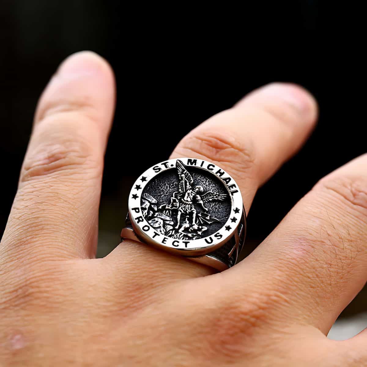 St Michael Ring Xenos Jewelry