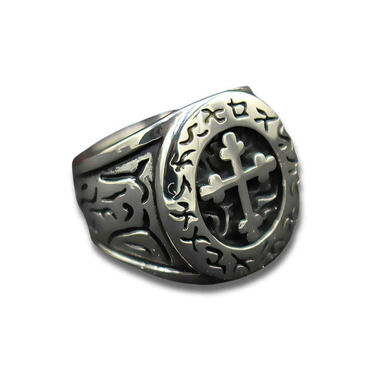 Stainless Steel Crucifix Ring Xenos Jewelry