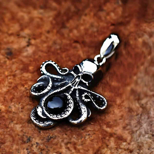 Stainless Steel Evil Eye Skull Octopus Necklace