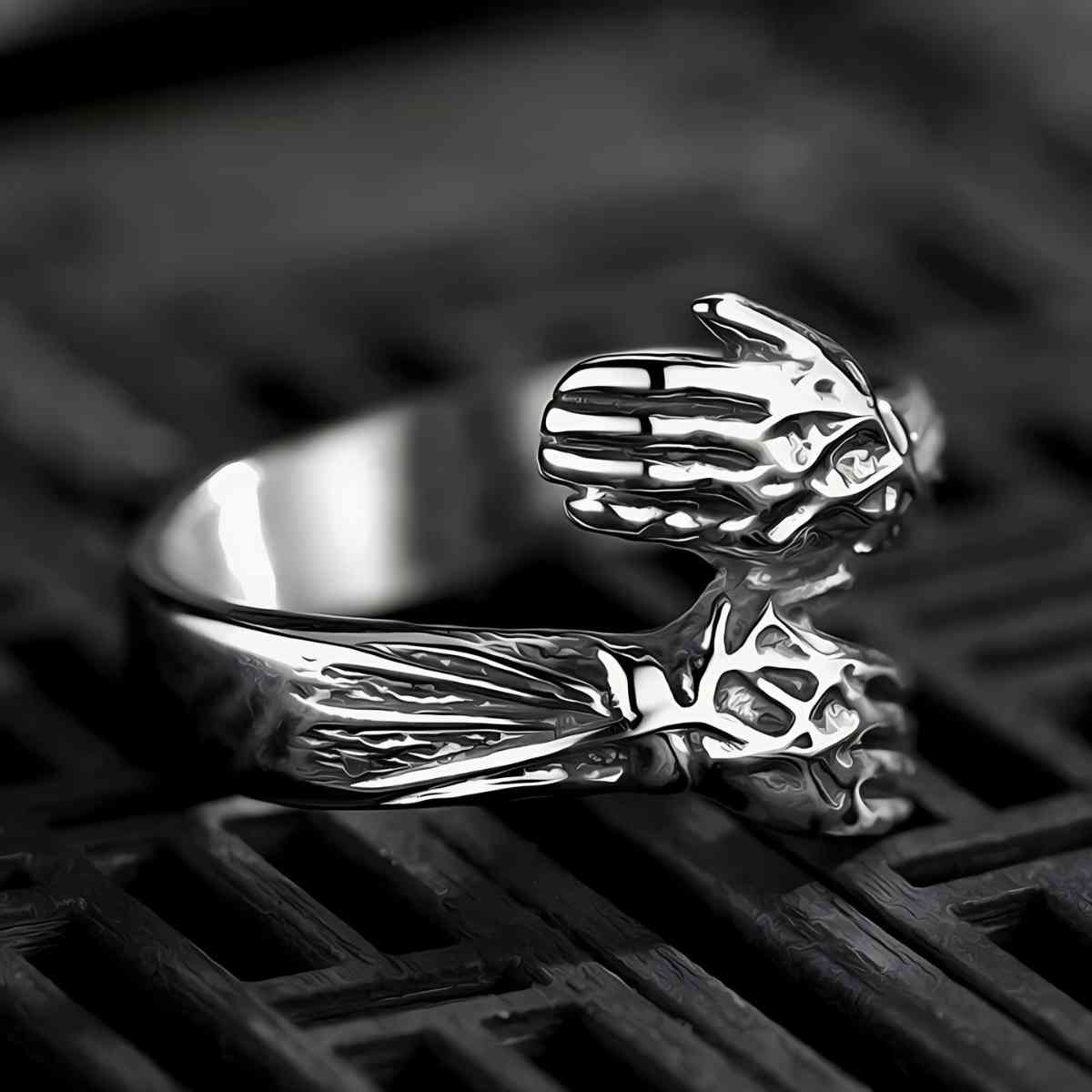 Stainless Steel Hug Ring Xenos Jewelry