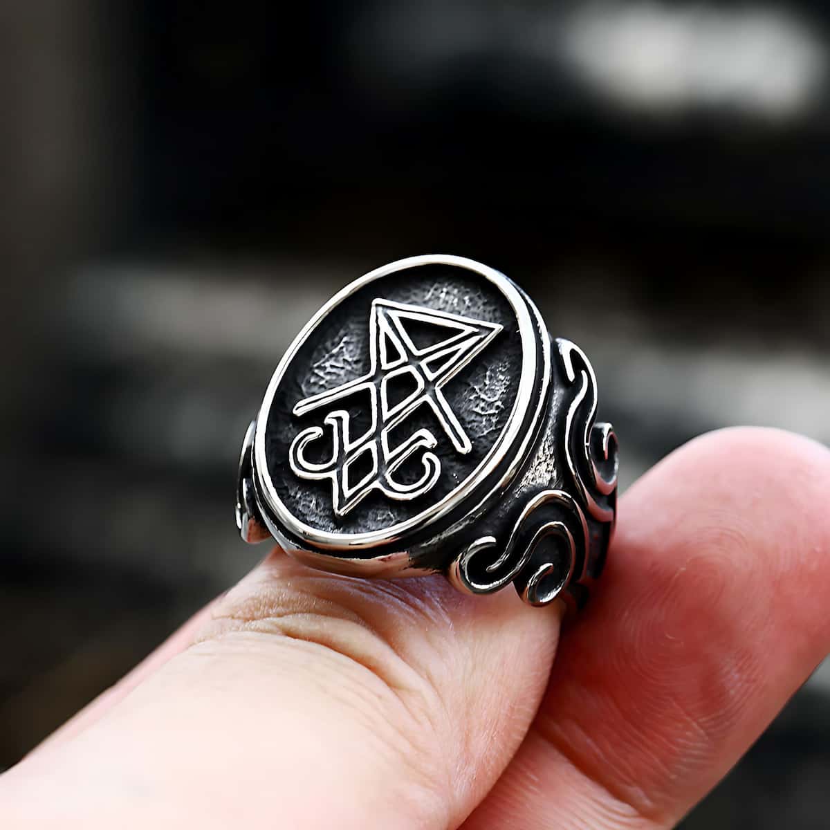 Stainless Steel Lucifer Ring Xenos Jewelry