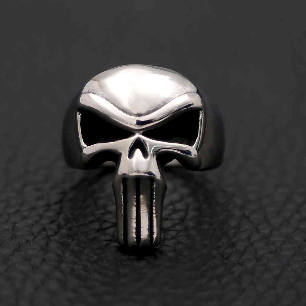 Stainless Steel Punisher Skull Ring