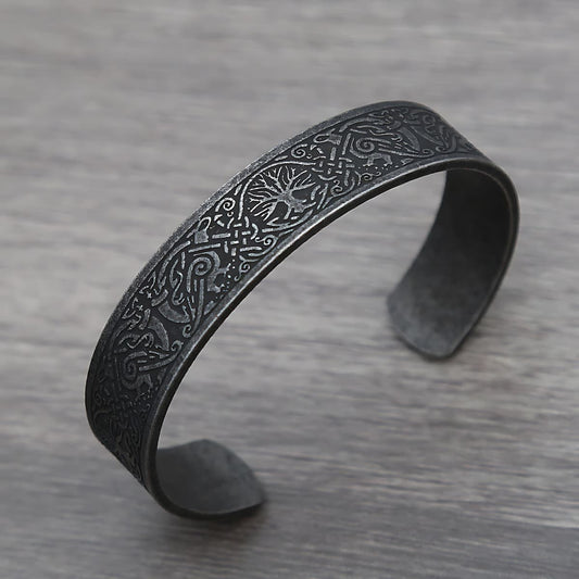 Tree of Life Cuff Bracelet Stainless Steel