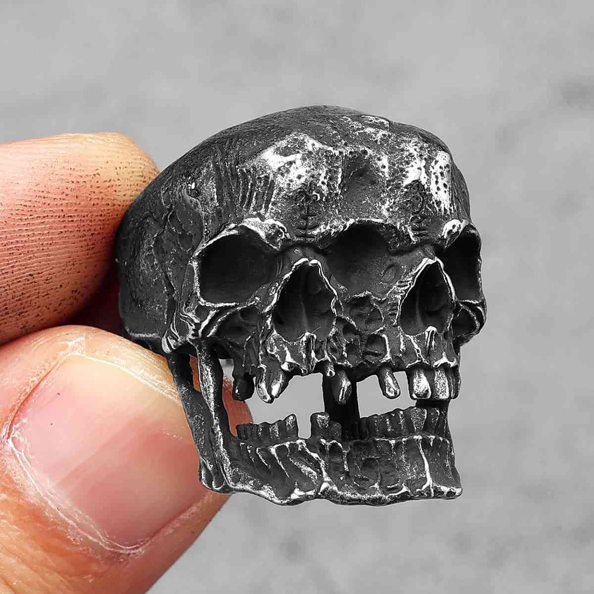 Vintage Gothic Skull Ring Stainless Steel Xenos Jewelry