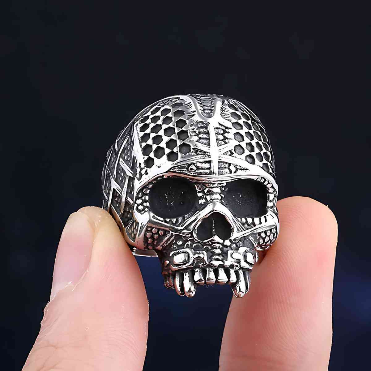 Warrior Skull Ring Xenos Jewelry