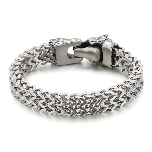 Wolf Head Chain Bracelet Xenos Jewelry