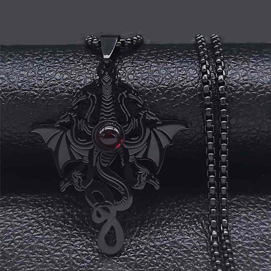 Black Dragon Necklace - Xenos Jewelry