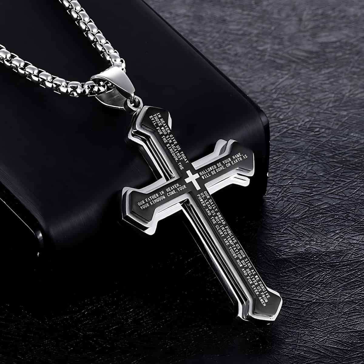 Cross Necklace with Bible Verse - Xenos Jewelry