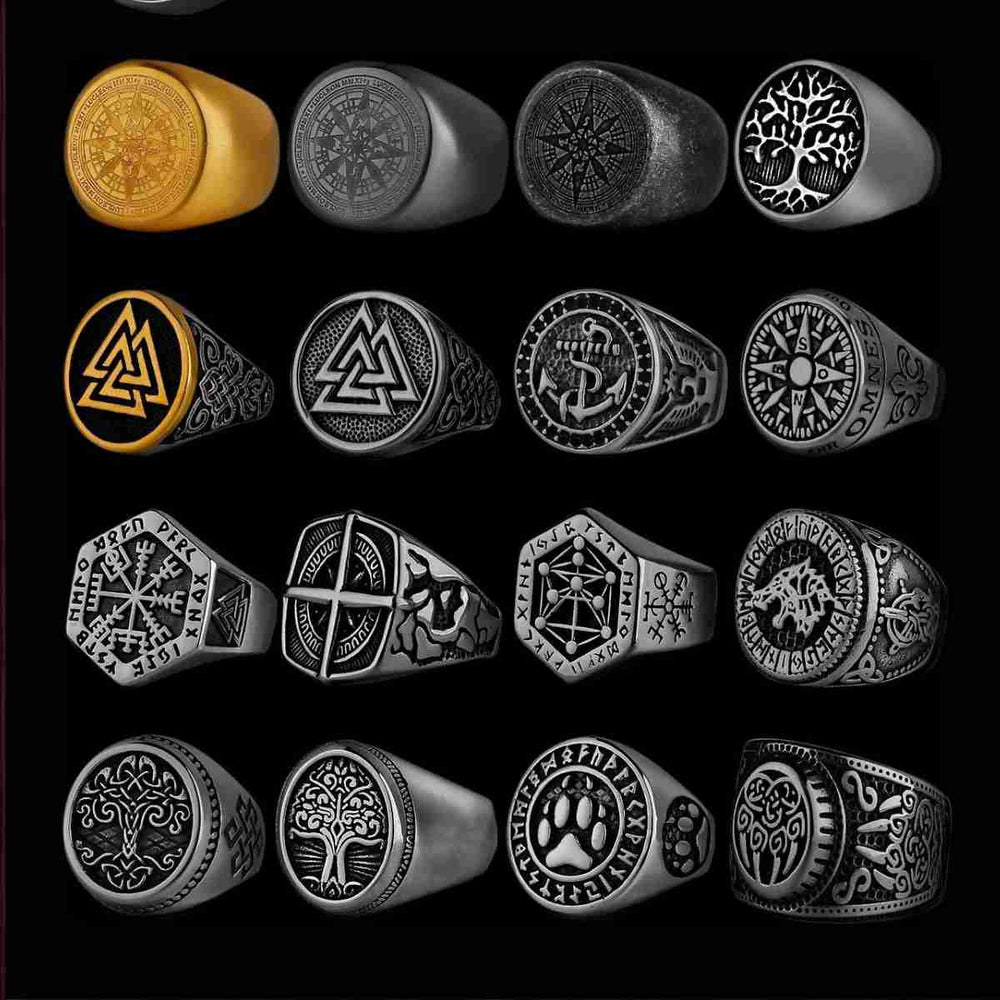 Taraxca Rings Band Rings for Men & Women | Gothic, Biker, Viking Themes