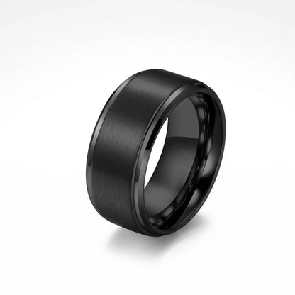10mm Classic Black Tungsten Ring Details