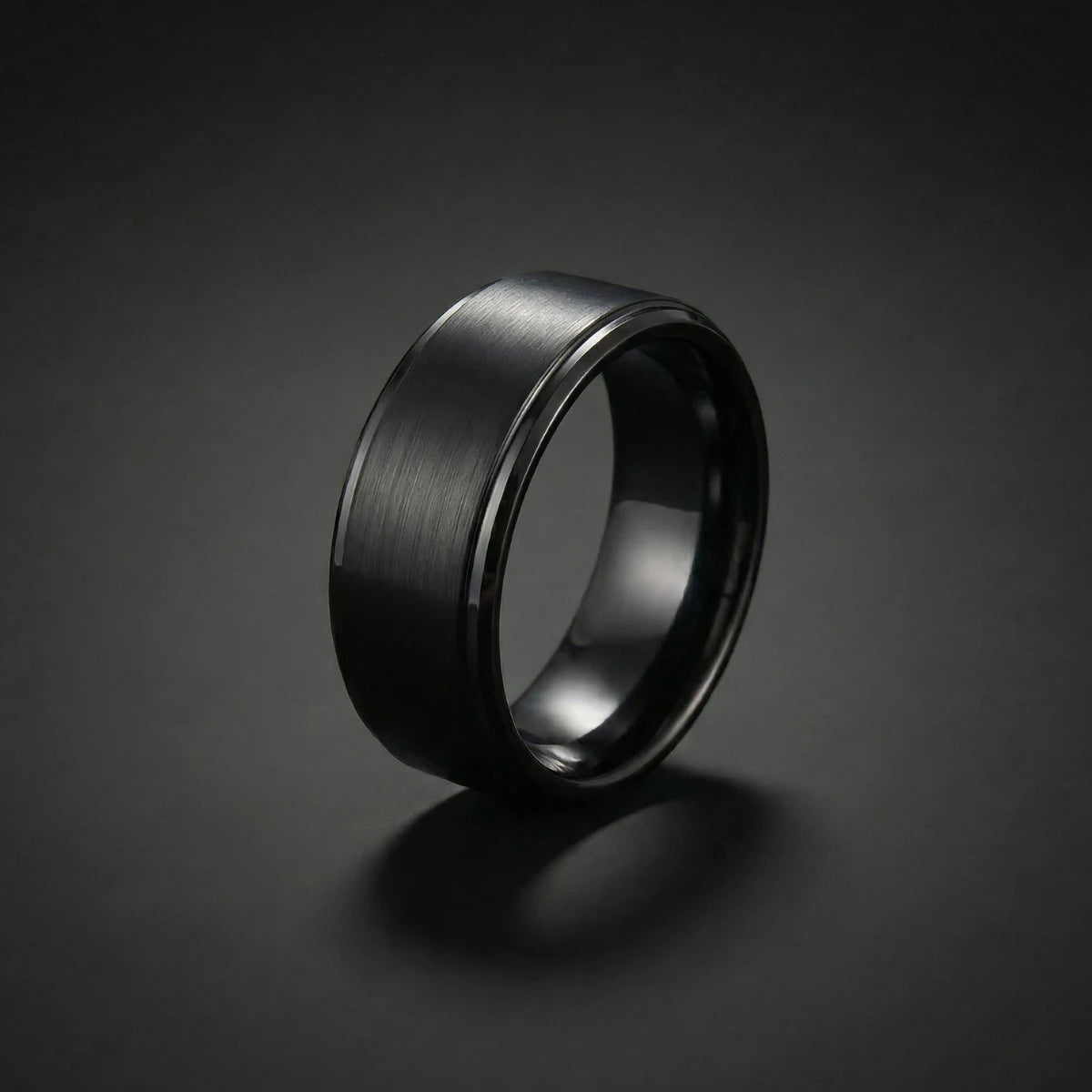 10mm Classic Black Tungsten Ring
