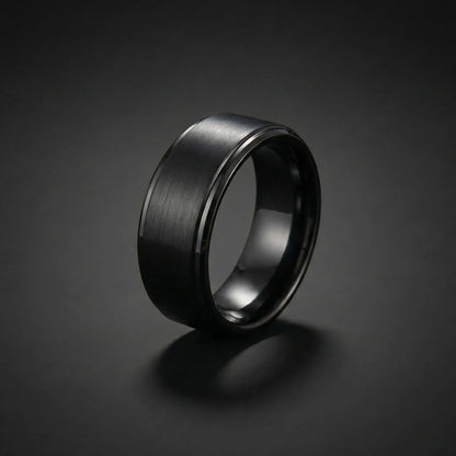 10mm Classic Black Tungsten Ring