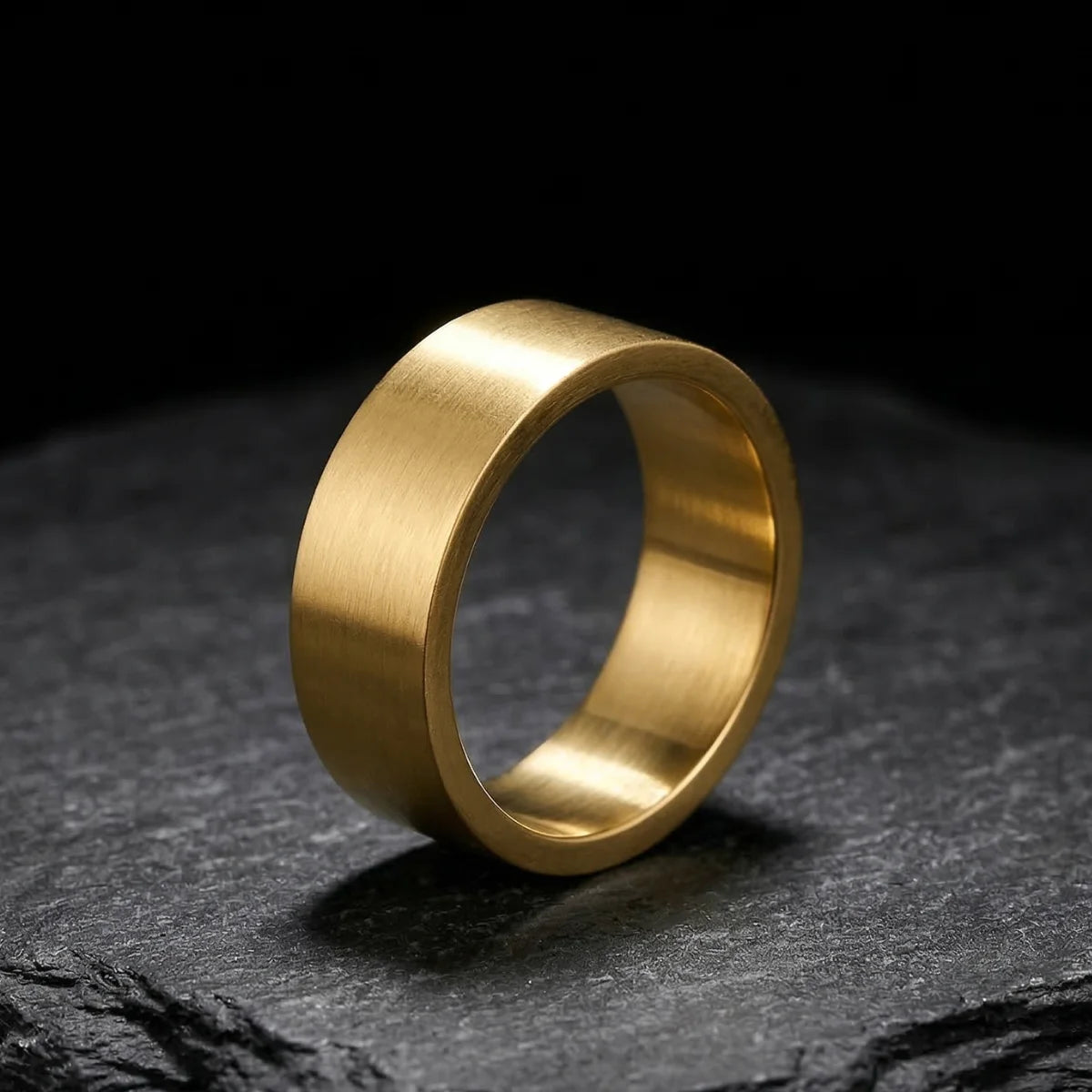10mm Gold Minimalist Wedding Band