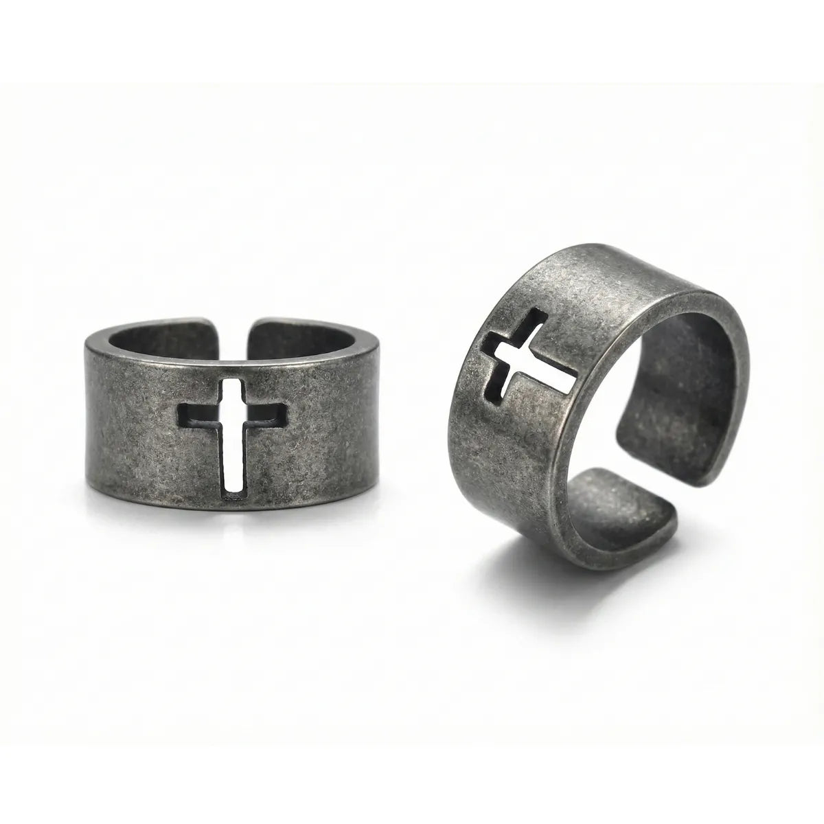10mm Simple Cross Band Ring Multi Angle