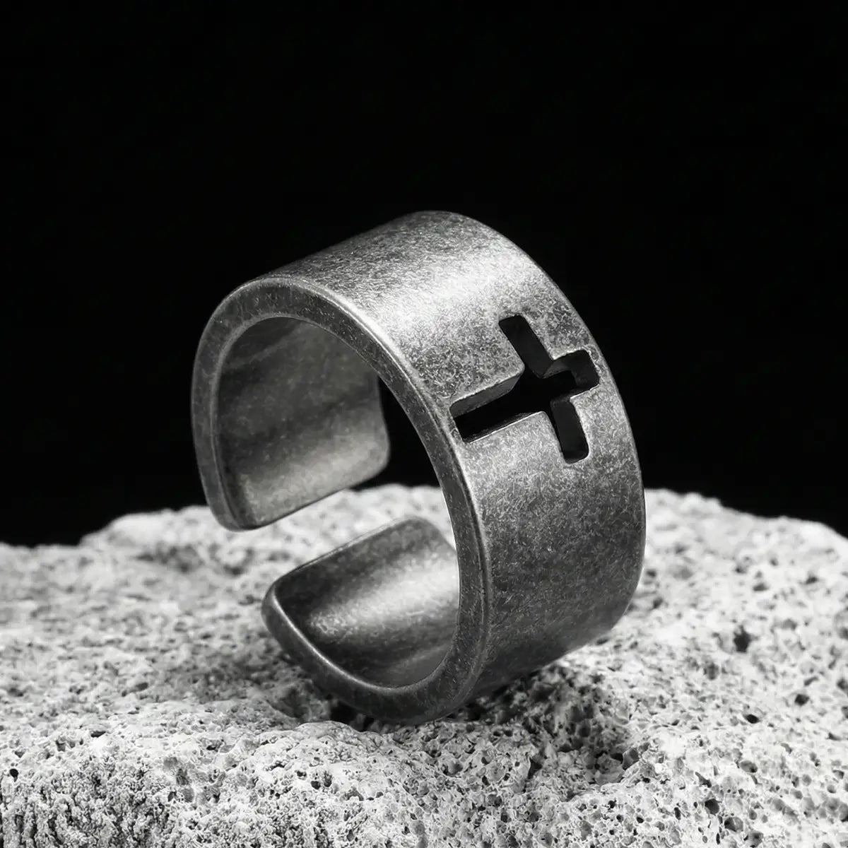 10mm Simple Cross Band Ring