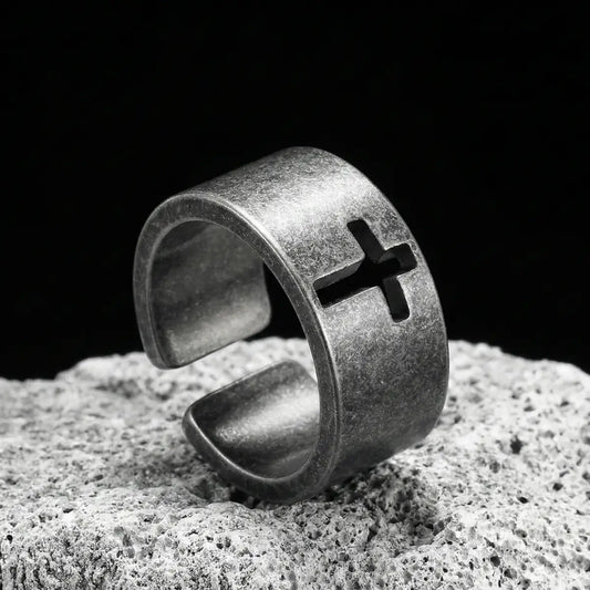 10mm Simple Cross Band Ring