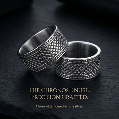 13mm Textured Band Rings Collection Premium Stainless Steel Chunky Gothic Mens Rings