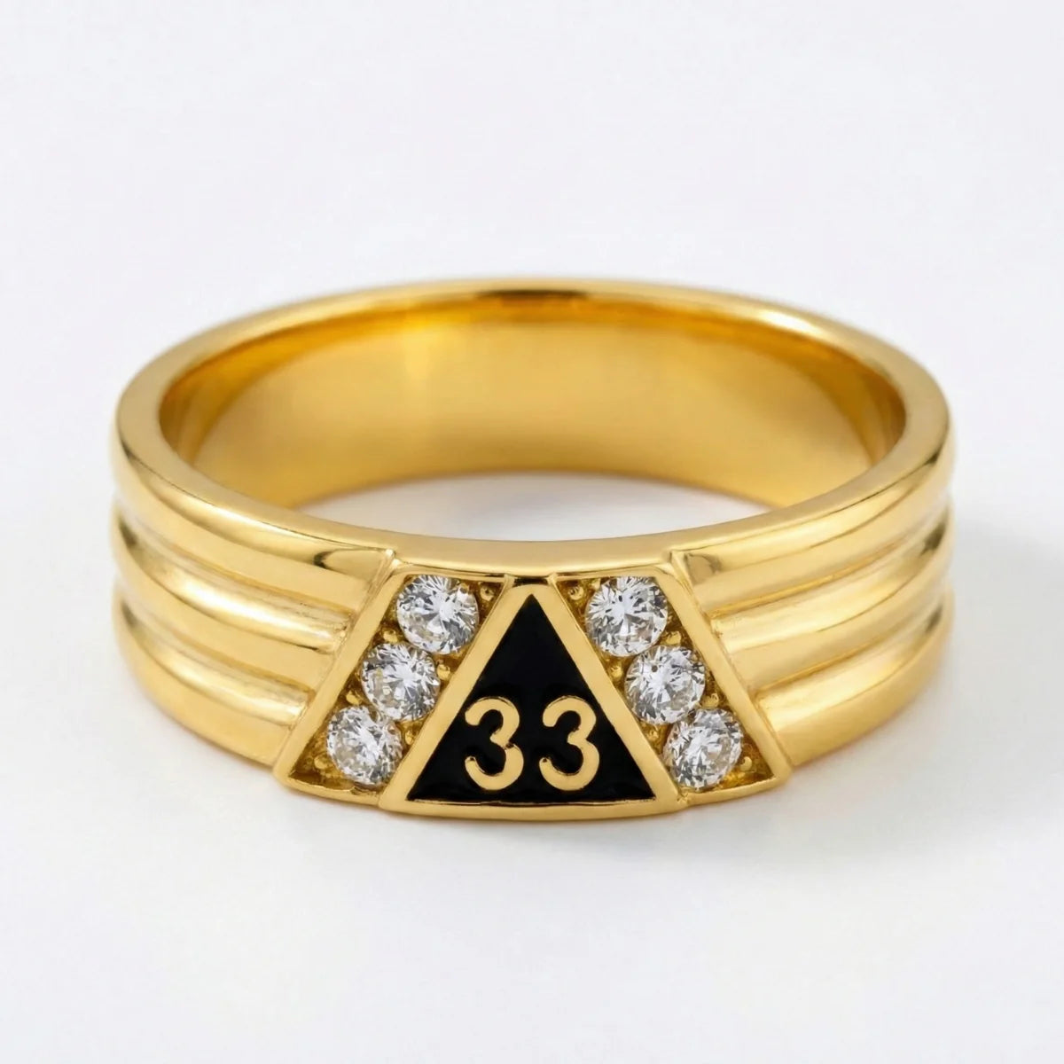 33rd Degree Ring Gold Diamond Details