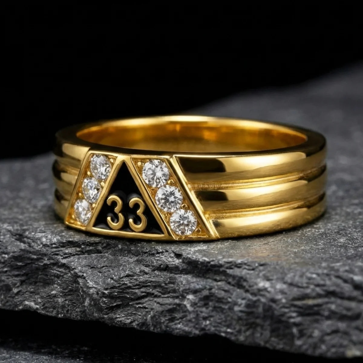 33rd Degree Ring Gold Diamond