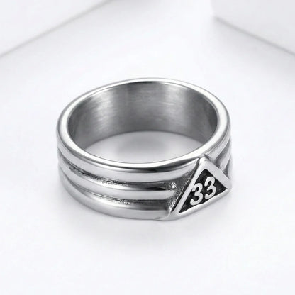33rd Degree Ring Silver Details