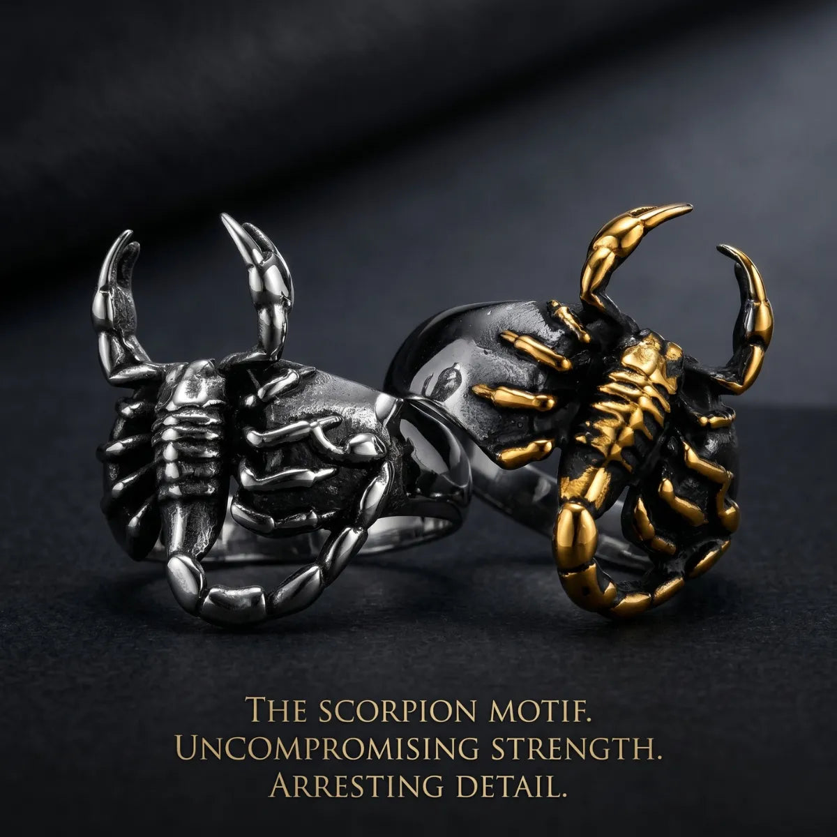 3D Scorpion Rings Collection Silver And Gold Desert Punk Accessories