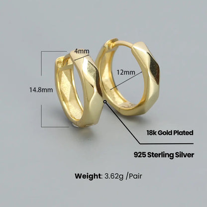 4mm Irregular Chunky Hoop Earrings Dimensions And Weight