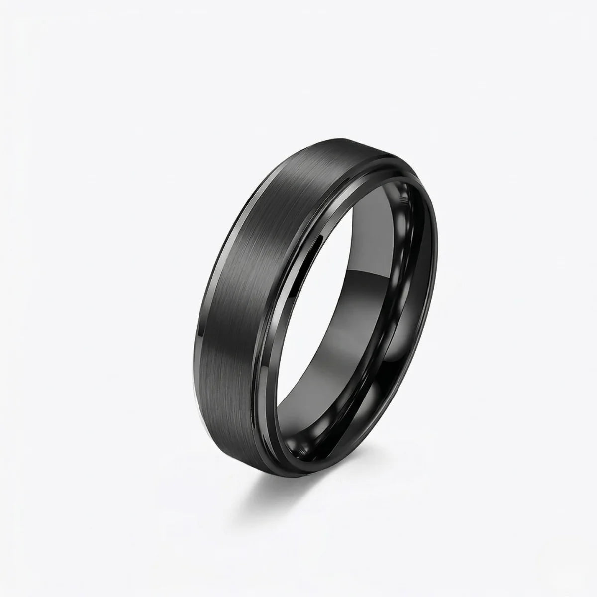 6mm Classic Black Tungsten Ring Details