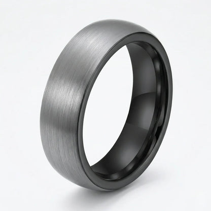 6mm Gunmetal Tungsten Band Details