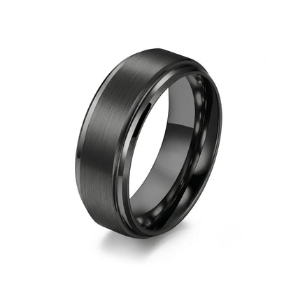 8mm Classic Black Tungsten Ring Details