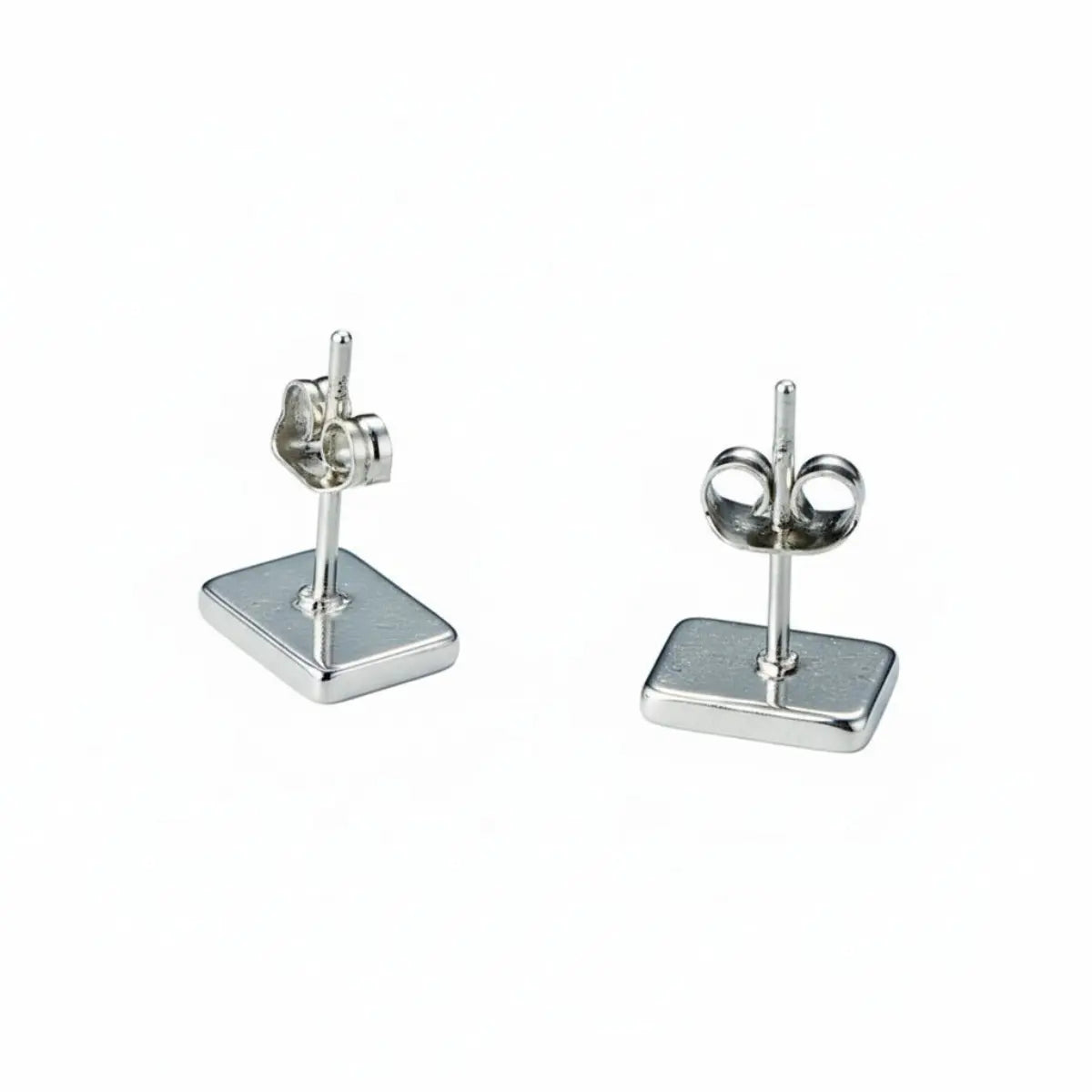 Ace Stud Earrings Silver Back