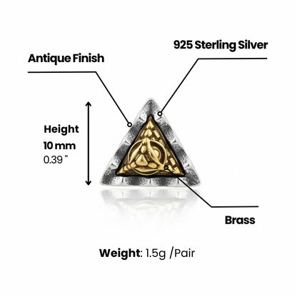 All Seeing Eye Pyramid Stud Earrings Dimensions and Weight