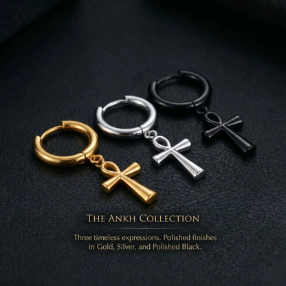 Ankh Dangle Hoop Earrings Collections