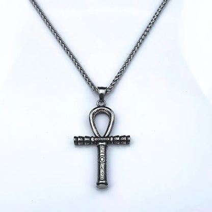 Ankh Necklace Stainless Steel Pendant with Chain