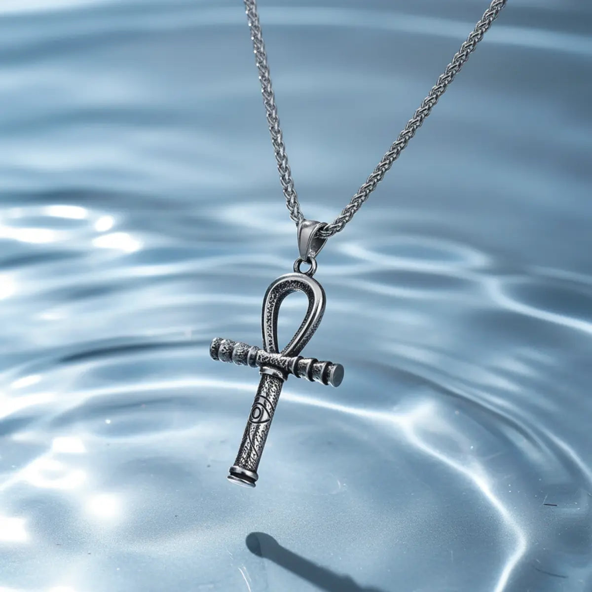 Ankh Necklace Stainless Steel Xenos Jewelry - Main Image