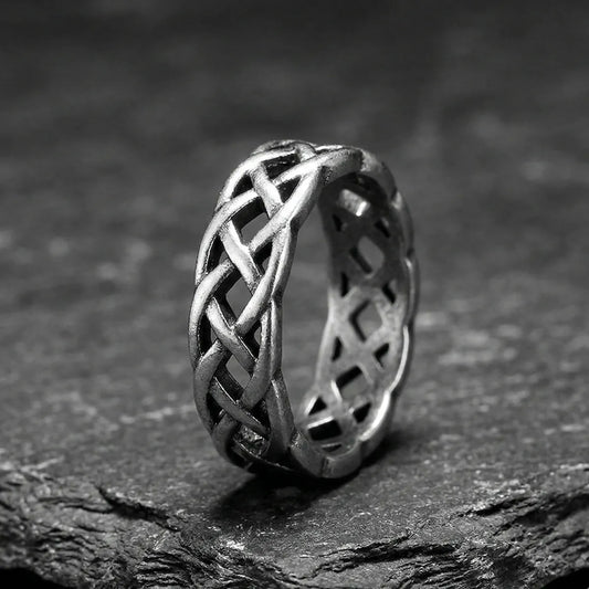 Antique Silver Braided Band Ring