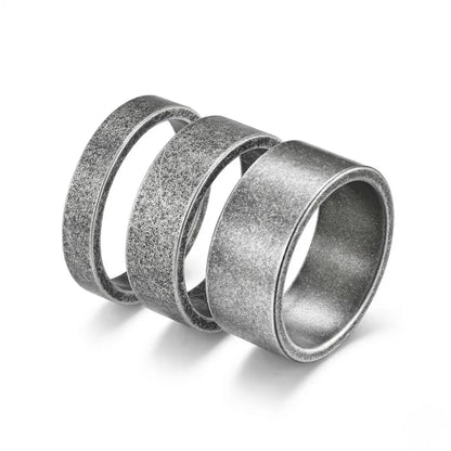 Antique Silver Minimalist Wedding Band Details