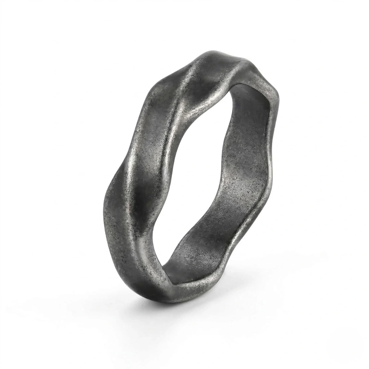 Antique Silver Mobius Strip Ring Details