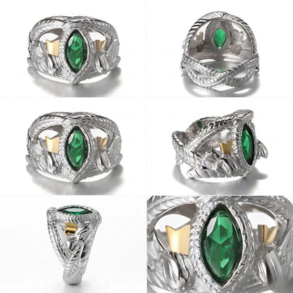 Aragorn Ring of Barahir Sterling Silver Multi-Angles Details