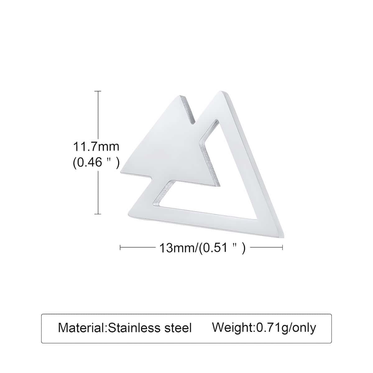 Arrow Earrings Dimensions and Weight